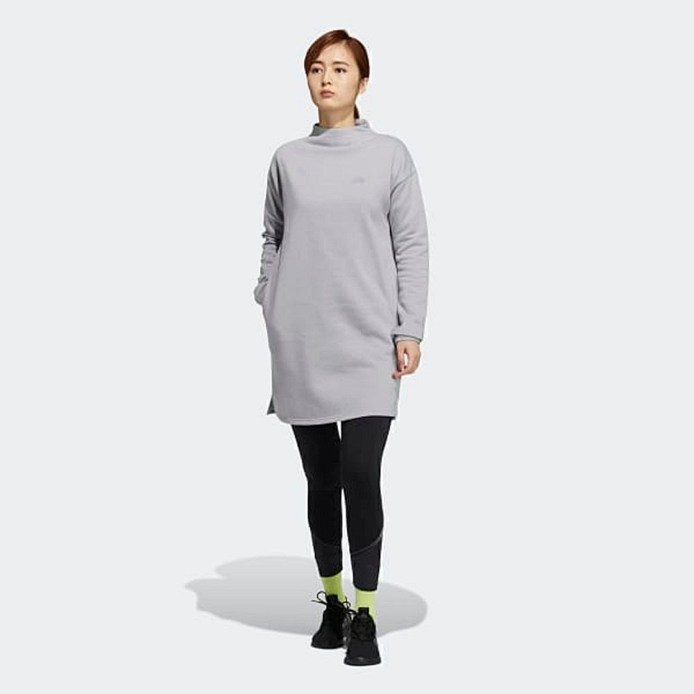 Adidas Originals Glam On Fleece Women's Dress Gray White GD4912 Long Sleeve New